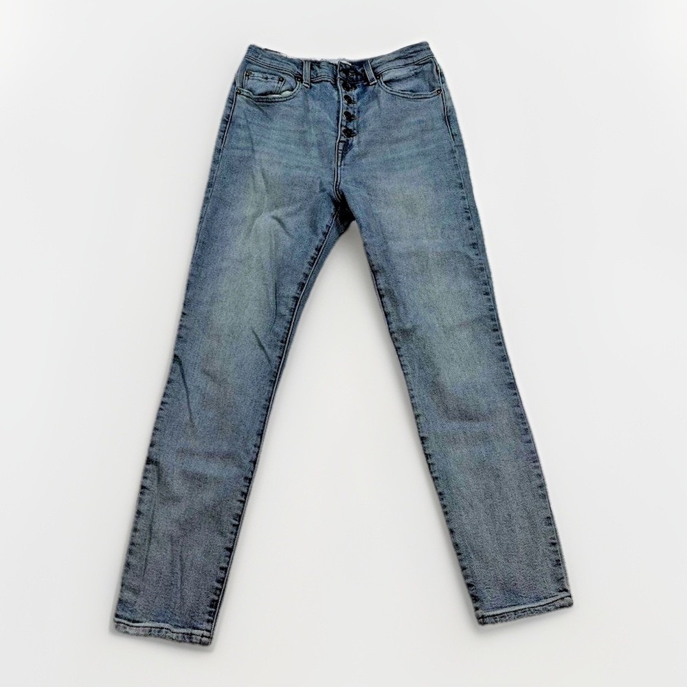 Pistola Straight Leg Jeans Womens 29 Blue High Rise Exposed Button‎ Fly P6643QAL